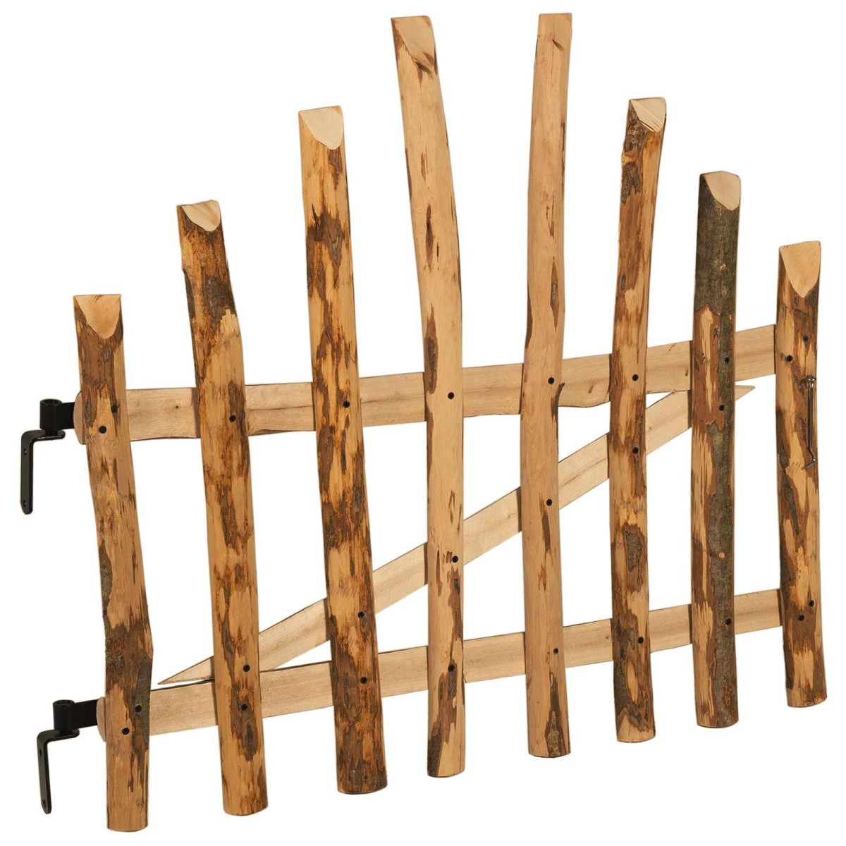 vidaXL Αψιδωτή Πύλη Φράχτη 100 x 90 cm Εμποτισμένο Ξύλο Φουντουκιάς