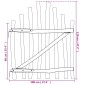 vidaXL Αψιδωτή Πύλη Φράχτη 100 x 120 cm Εμποτισμένο Ξύλο Φουντουκιάς