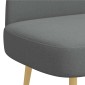 vidaXL Δερμάτινος Πάγκος με Πλάτη Σκούρο γκρι 110 x 60 x 76 cm