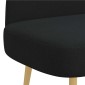 vidaXL Δερμάτινος Πάγκος με Πλάτη Μαύρο 110 x 60 x 76 cm