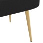 vidaXL Δερμάτινος Πάγκος με Πλάτη Μαύρο 110 x 60 x 76 cm