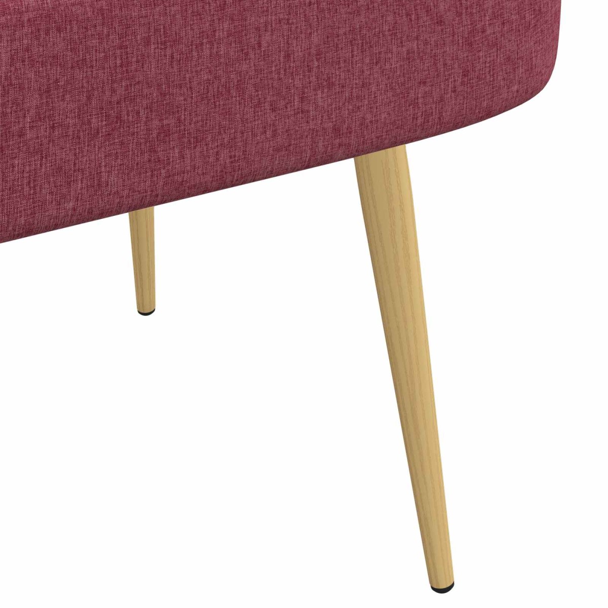 vidaXL Δερμάτινος Πάγκος με Πλάτη Μπορντό 110 x 60 x 76 cm