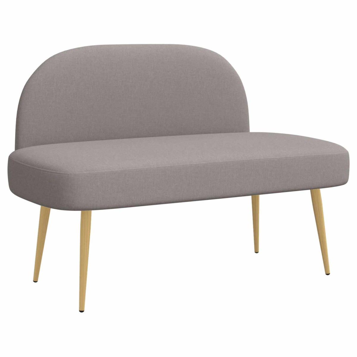vidaXL Δερμάτινος Πάγκος με Πλάτη Taupe 110 x 60 x 76 cm