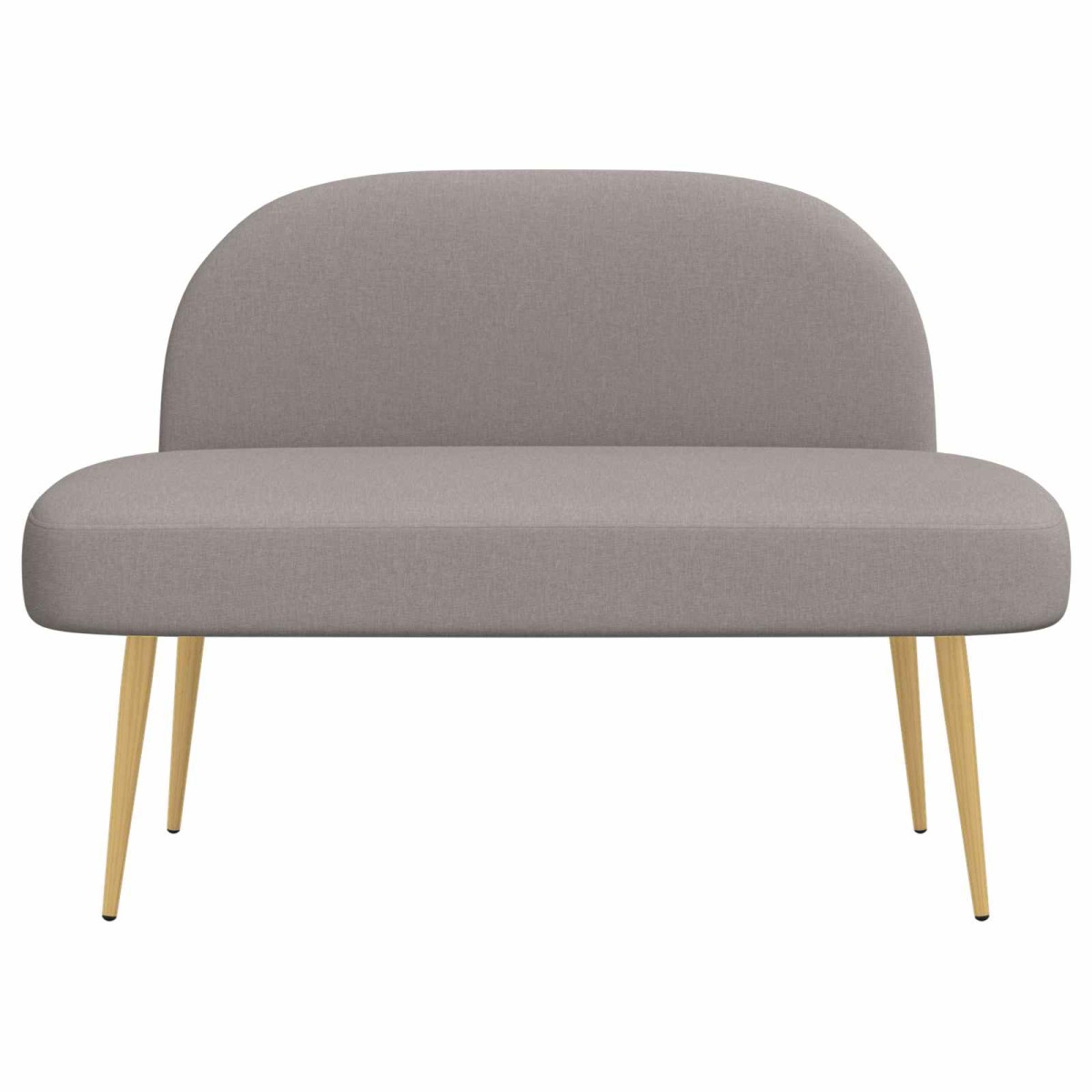 vidaXL Δερμάτινος Πάγκος με Πλάτη Taupe 110 x 60 x 76 cm