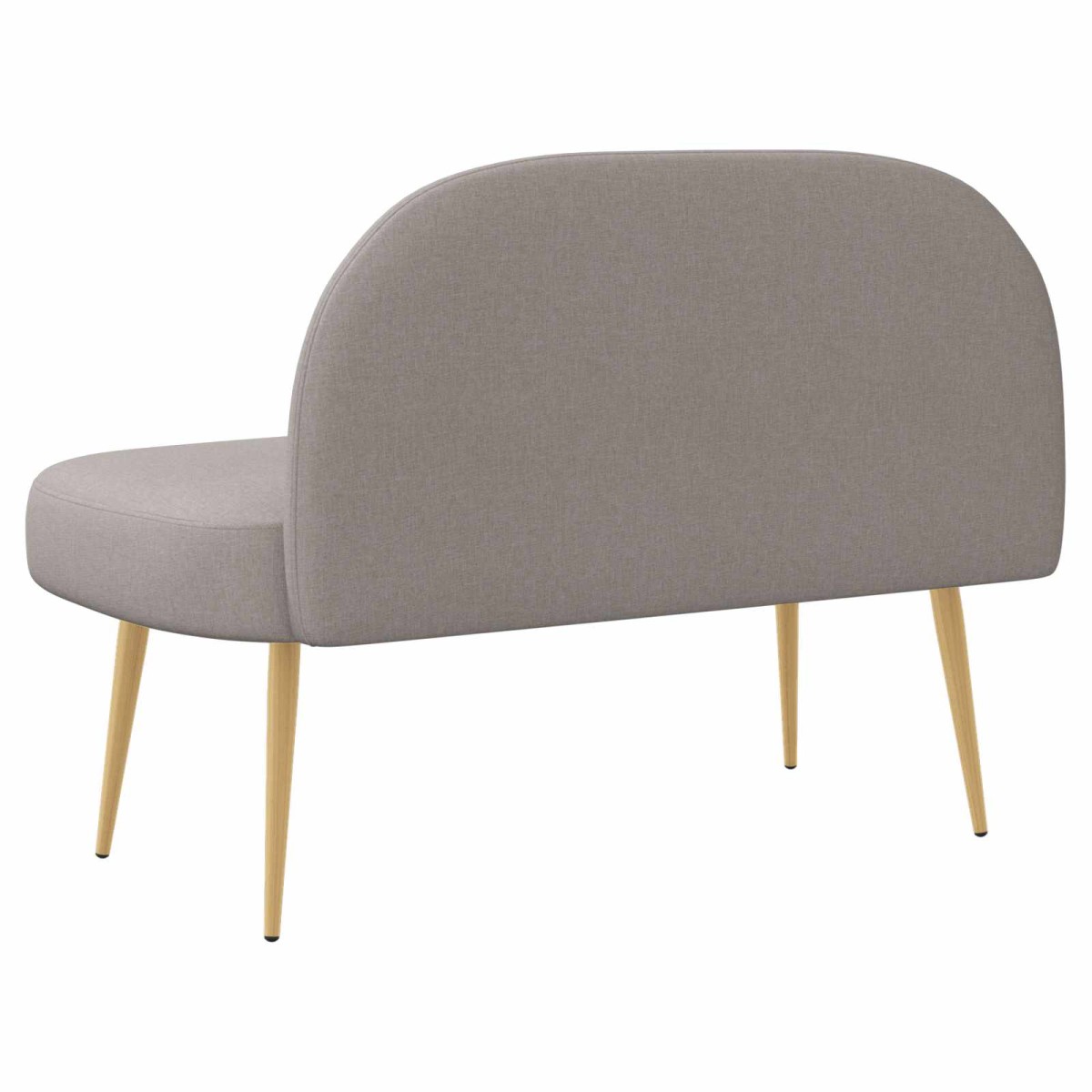 vidaXL Δερμάτινος Πάγκος με Πλάτη Taupe 110 x 60 x 76 cm