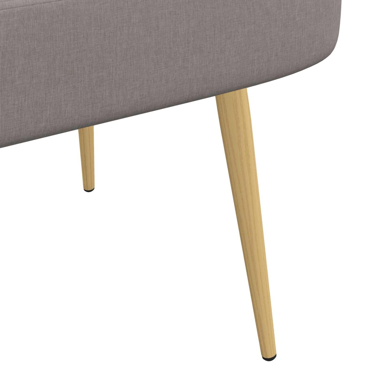 vidaXL Δερμάτινος Πάγκος με Πλάτη Taupe 110 x 60 x 76 cm