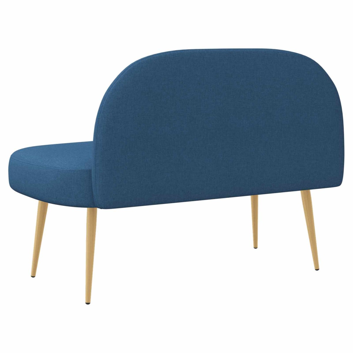 vidaXL Δερμάτινος Πάγκος με Πλάτη Μπλε 110 x 60 x 76 cm