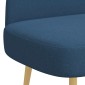 vidaXL Δερμάτινος Πάγκος με Πλάτη Μπλε 110 x 60 x 76 cm