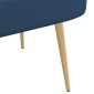 vidaXL Δερμάτινος Πάγκος με Πλάτη Μπλε 110 x 60 x 76 cm