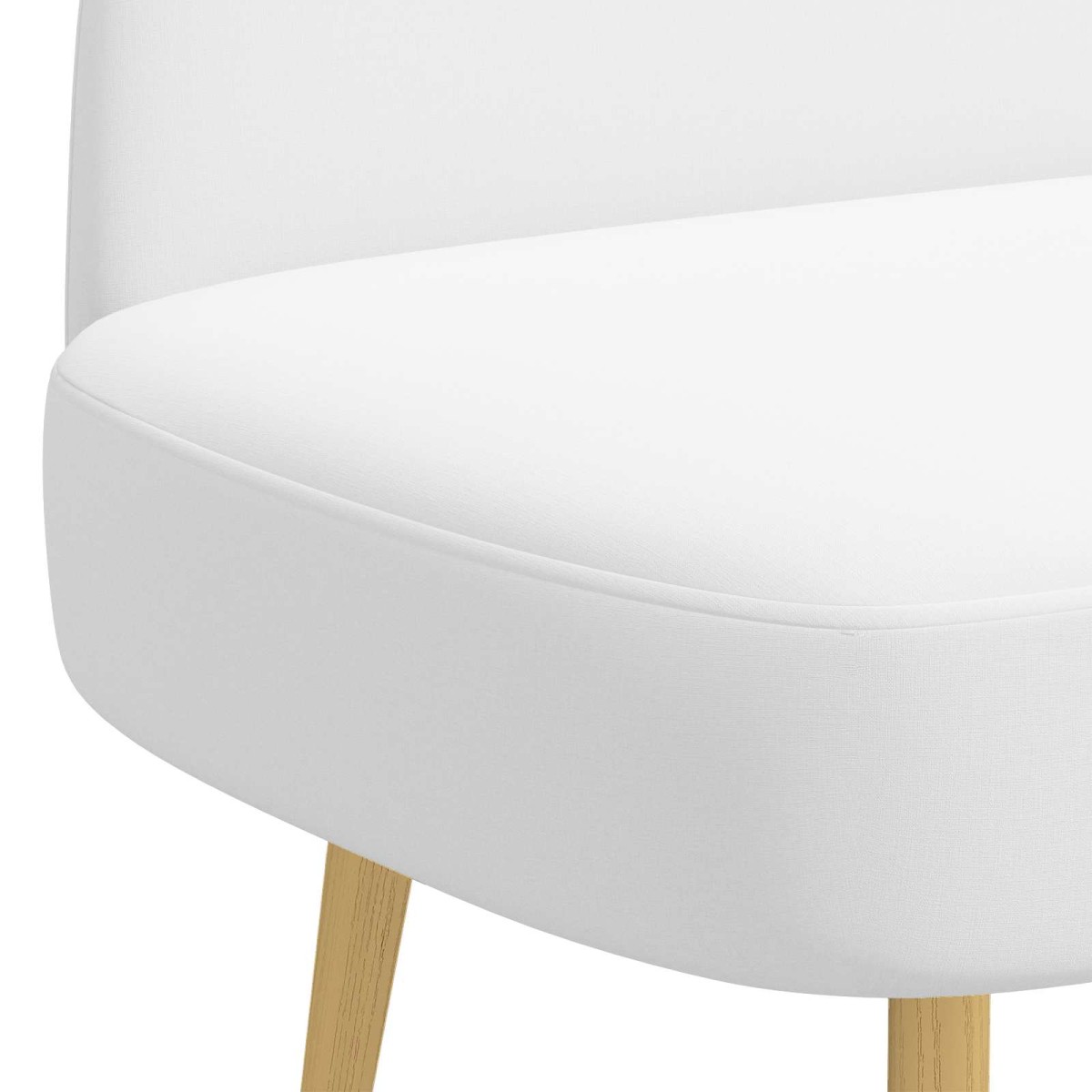 vidaXL Δερμάτινος Πάγκος με Πλάτη Λευκό 110 x 60 x 76 cm