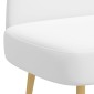 vidaXL Δερμάτινος Πάγκος με Πλάτη Λευκό 110 x 60 x 76 cm