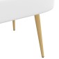 vidaXL Δερμάτινος Πάγκος με Πλάτη Λευκό 110 x 60 x 76 cm