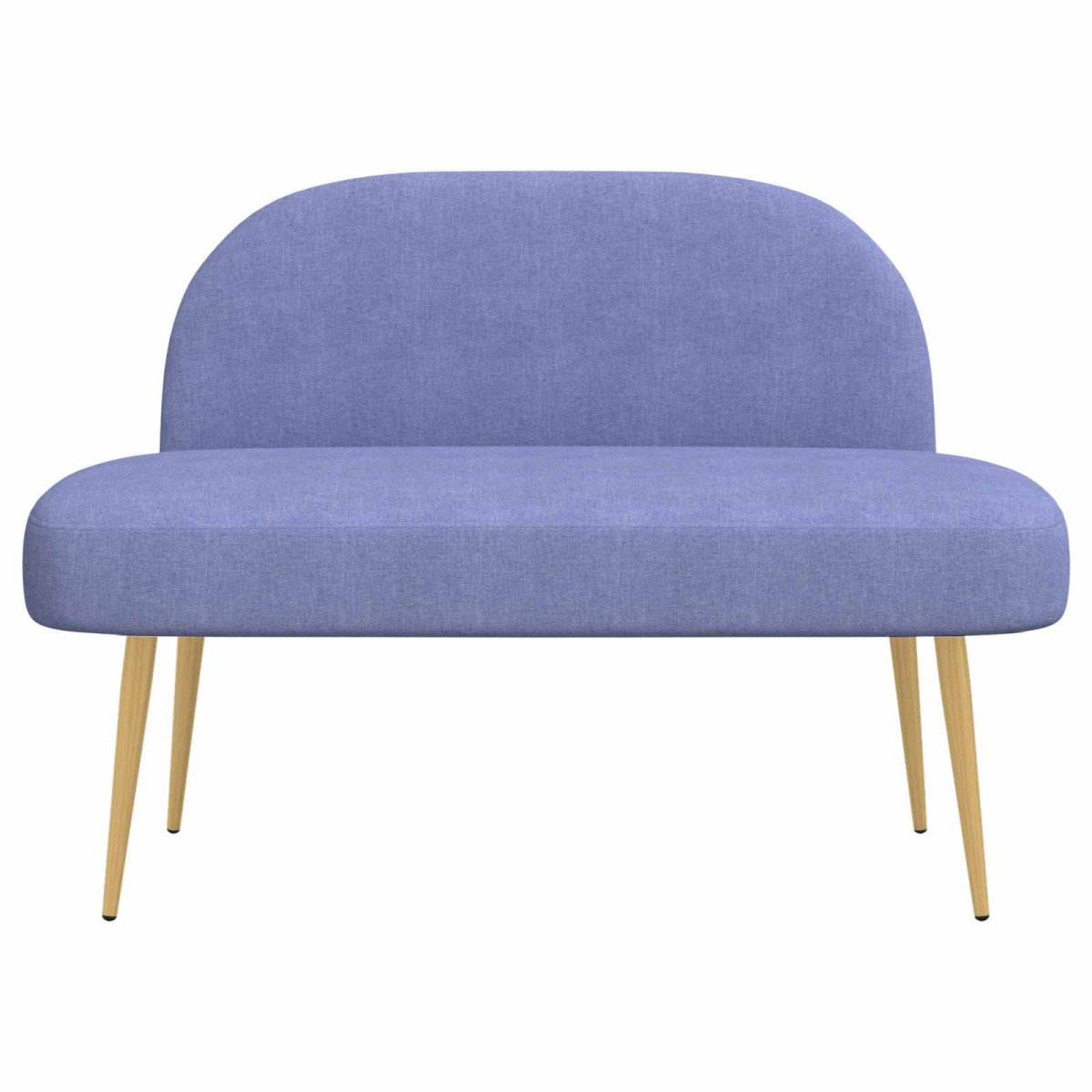 vidaXL Δερμάτινος Πάγκος με Πλάτη Μπλε τζιν 110 x 60 x 76 cm