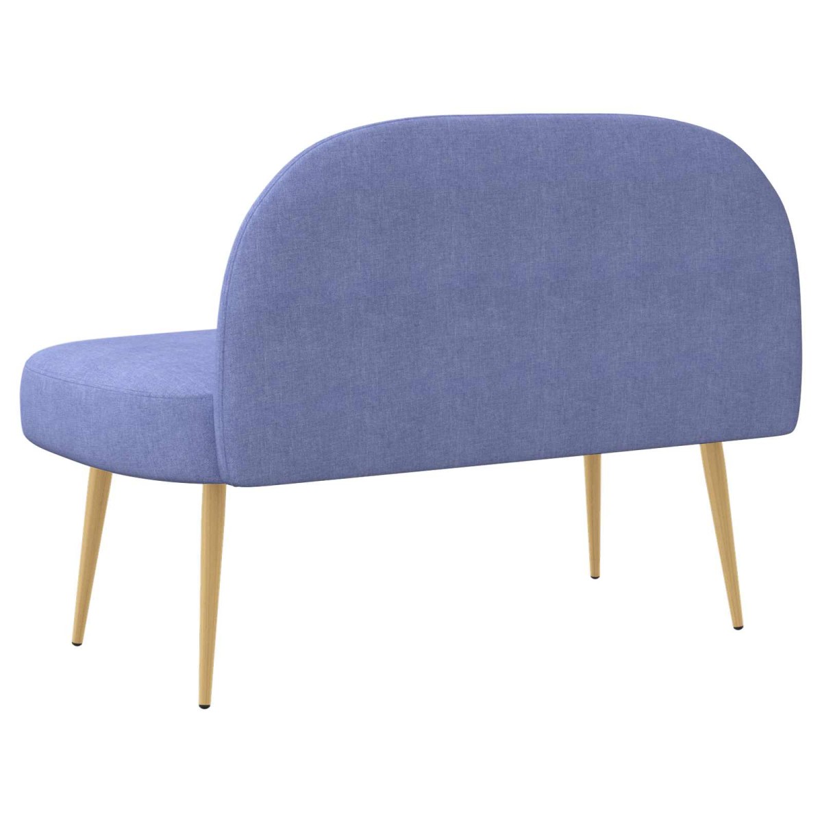 vidaXL Δερμάτινος Πάγκος με Πλάτη Μπλε τζιν 110 x 60 x 76 cm