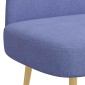 vidaXL Δερμάτινος Πάγκος με Πλάτη Μπλε τζιν 110 x 60 x 76 cm