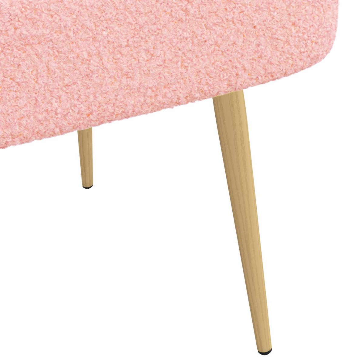 vidaXL Δερμάτινος Πάγκος με Πλάτη Ροζ 110 x 60 x 76 cm Μπουκλέ