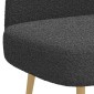 vidaXL Δερμάτινος Πάγκος με Πλάτη Σκούρο γκρι 110 x 60 x 76 cm Μπουκλέ