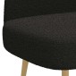 vidaXL Δερμάτινος Πάγκος με Πλάτη Μαύρο 110 x 60 x 76 cm Μπουκλέ