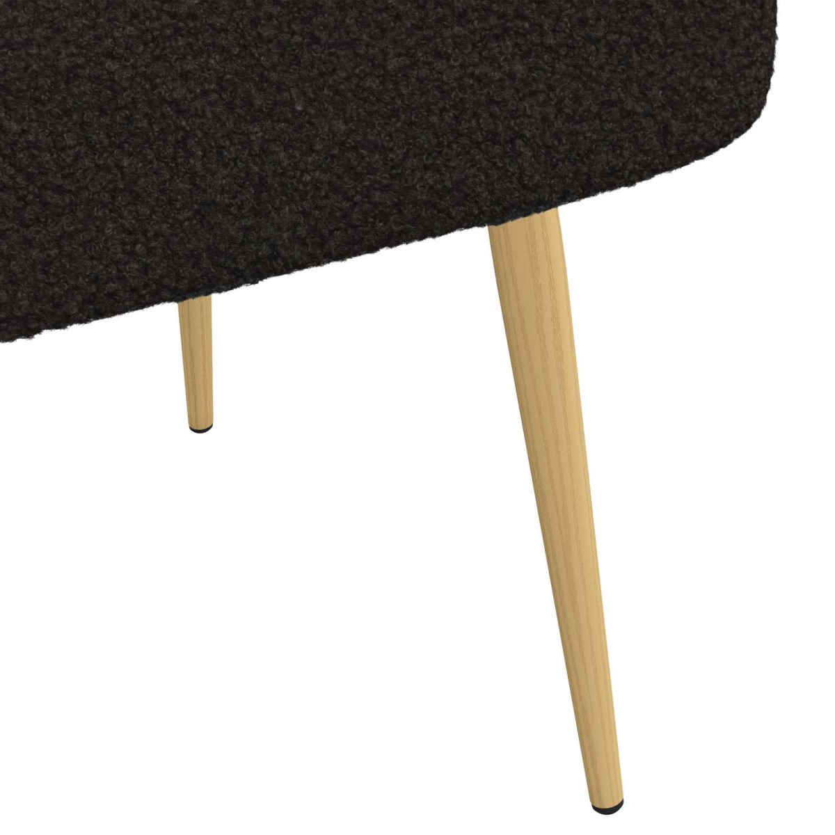 vidaXL Δερμάτινος Πάγκος με Πλάτη Μαύρο 110 x 60 x 76 cm Μπουκλέ