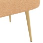 vidaXL Δερμάτινος Πάγκος με Πλάτη Μπεζ 110 x 60 x 76 cm Μπουκλέ