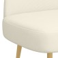 vidaXL Δερμάτινος Πάγκος με Πλάτη Κρεμ 110 x 60 x 76 cm
