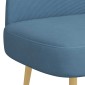 vidaXL Δερμάτινος Πάγκος με Πλάτη Μπλε 110 x 60 x 76 cm