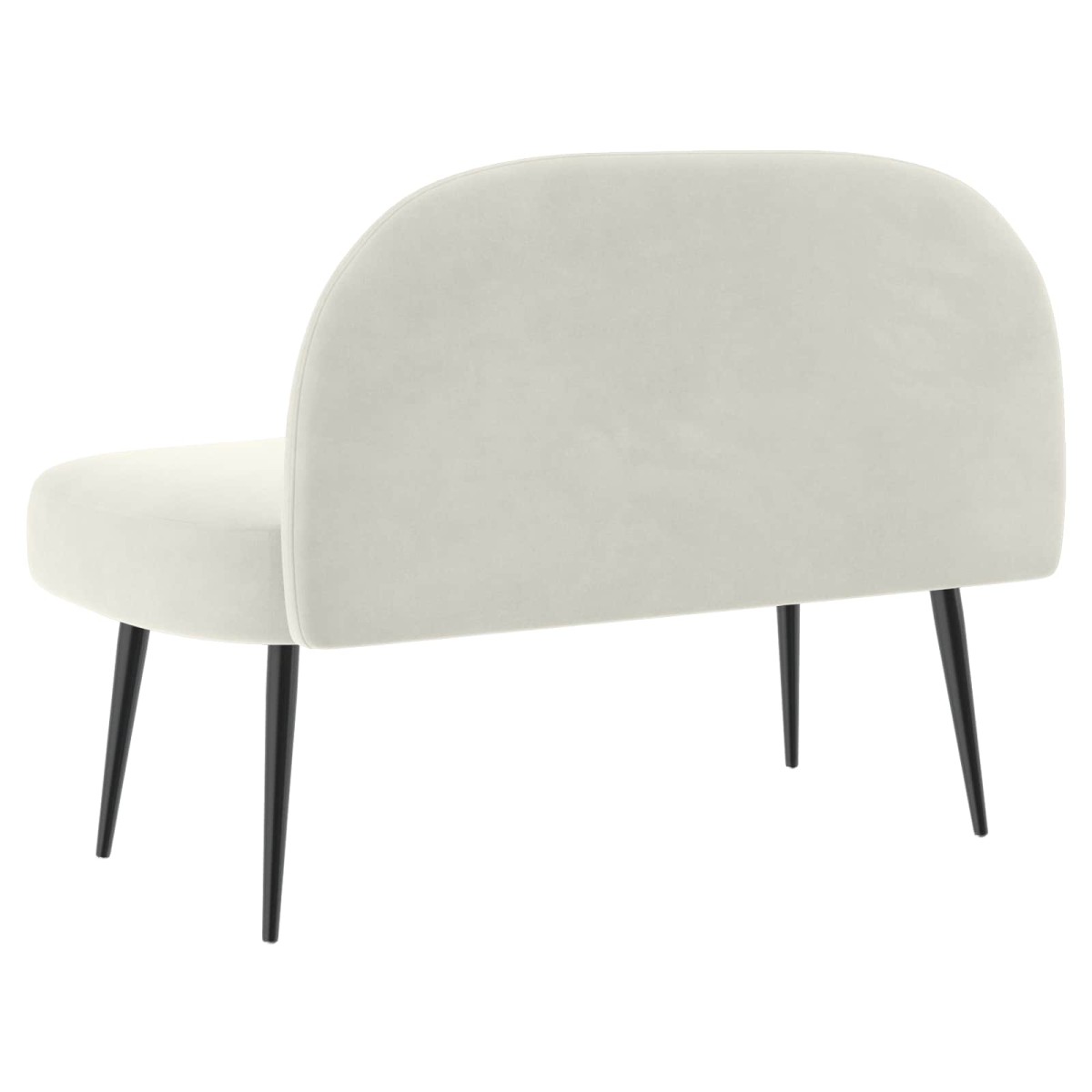 vidaXL Δερμάτινος Πάγκος με Πλάτη Κρεμ 110 x 60 x 76 cm Βελούδο