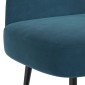 vidaXL Δερμάτινος Πάγκος με Πλάτη Μπλε 110 x 60 x 76 cm Βελούδο