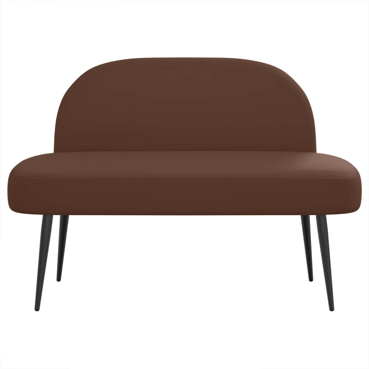 vidaXL Δερμάτινος Πάγκος με Πλάτη Καφέ 110 x 60 x 76 cm Τεχνητό Δέρμα