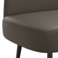 vidaXL Δερμάτινος Πάγκος με Πλάτη Γκρι 110 x 60 x 76 cm Τεχνητό Δέρμα