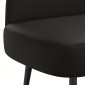 vidaXL Δερμάτινος Πάγκος με Πλάτη Μαύρο 110 x 60 x 76 cm Τεχνητό Δέρμα
