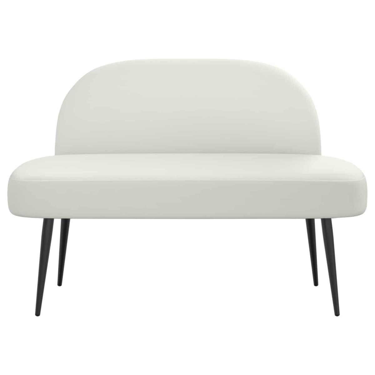 vidaXL Δερμάτινος Πάγκος με Πλάτη Λευκό 110 x 60 x 76 cm Τεχνητό Δέρμα