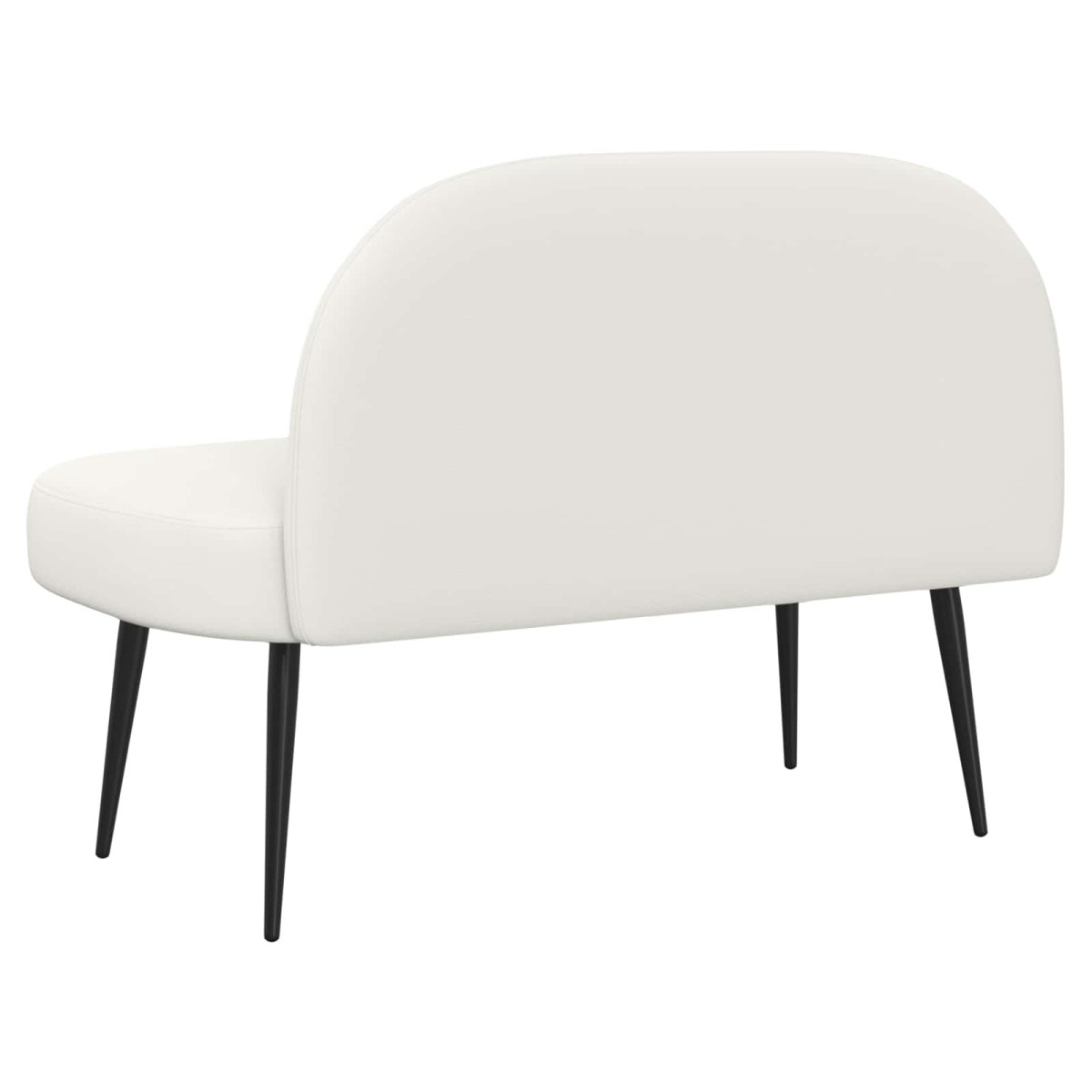 vidaXL Δερμάτινος Πάγκος με Πλάτη Λευκό 110 x 60 x 76 cm Τεχνητό Δέρμα