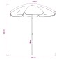 vidaXL Ομπρέλα Κήπου 240 cm 170T πολυεστέρας Πορτοκαλί