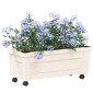vidaXL Γλάστρα Calypso με Ρόδες Λευκό 79 x 35 x 33 εκ PP