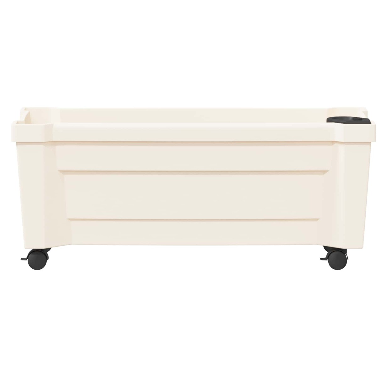 vidaXL Γλάστρα Calypso με Ρόδες Λευκό 79 x 35 x 33 εκ PP