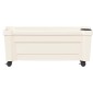vidaXL Γλάστρα Calypso με Ρόδες Λευκό 79 x 35 x 33 εκ PP