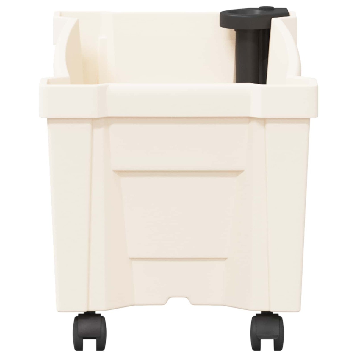 vidaXL Γλάστρα Calypso με Ρόδες Λευκό 79 x 35 x 33 εκ PP