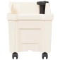 vidaXL Γλάστρα Calypso με Ρόδες Λευκό 79 x 35 x 33 εκ PP