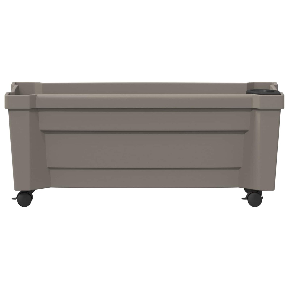 vidaXL Γλάστρα Calypso με Ρόδες Γκρι 79 x 35 x 33 εκ PP