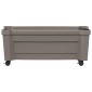 vidaXL Γλάστρα Calypso με Ρόδες Γκρι 79 x 35 x 33 εκ PP