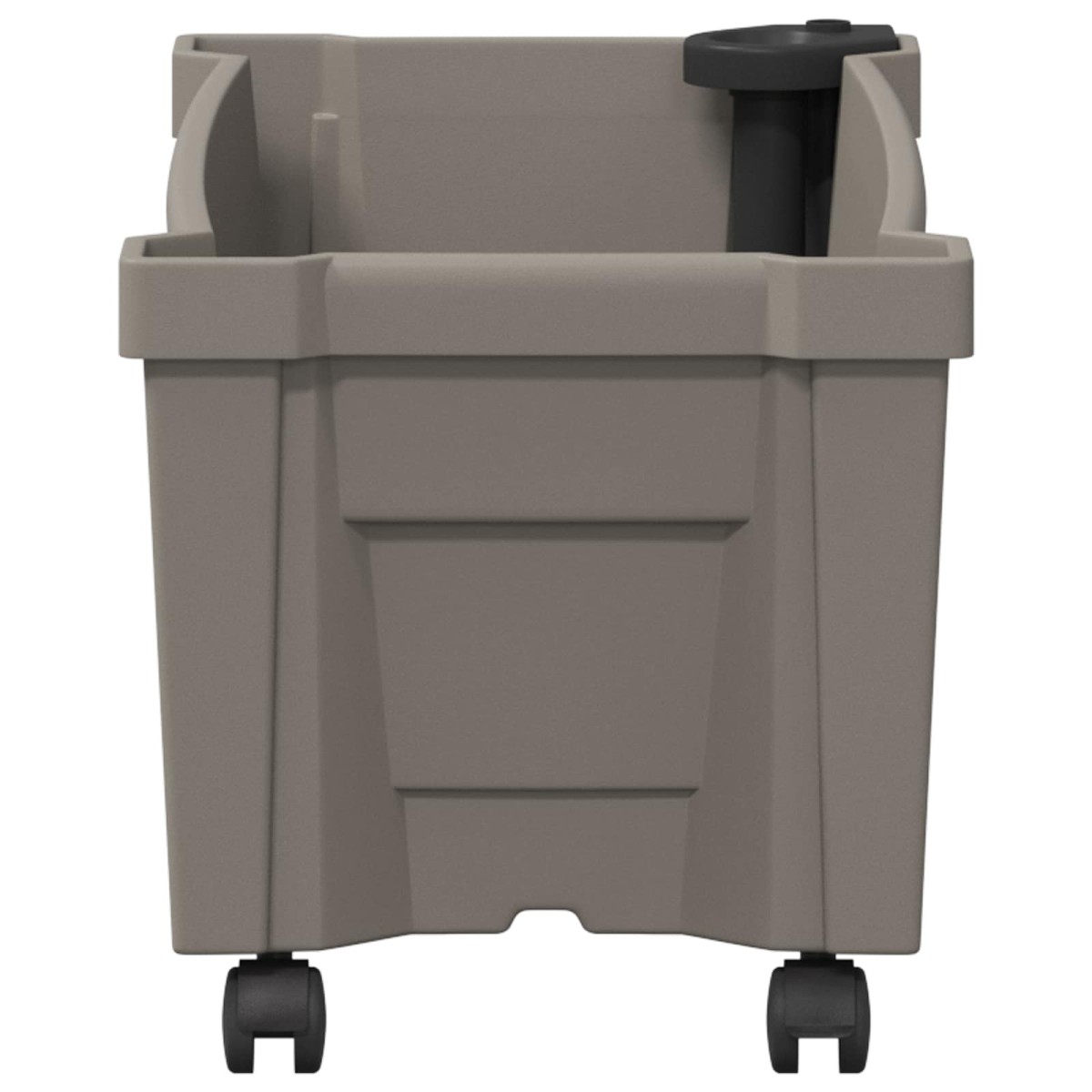 vidaXL Γλάστρα Calypso με Ρόδες Γκρι 79 x 35 x 33 εκ PP