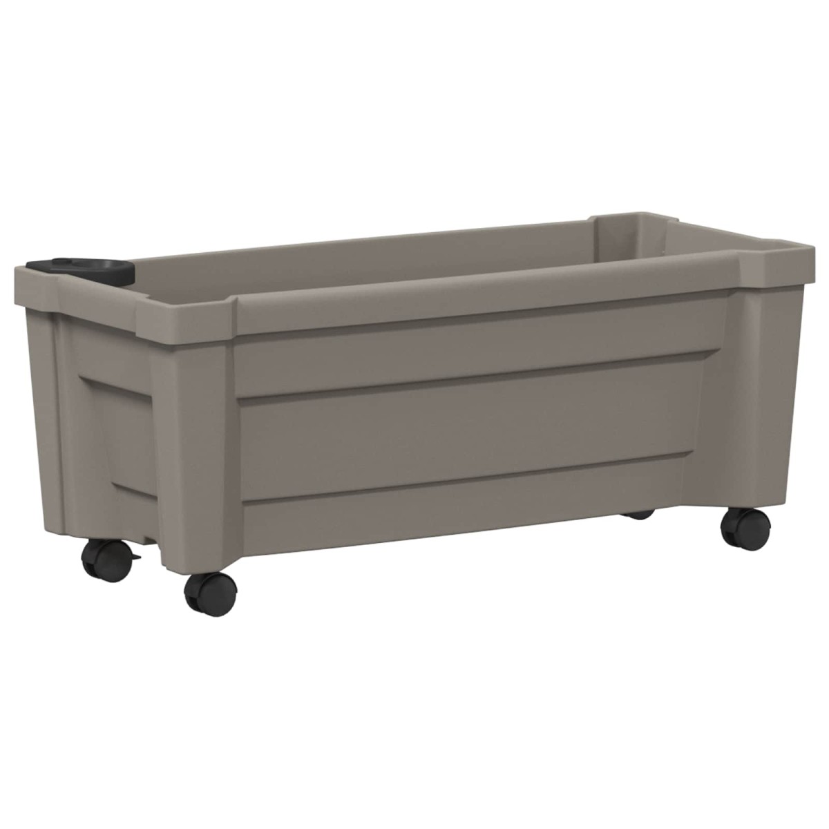 vidaXL Γλάστρα Calypso με Ρόδες Γκρι 79 x 35 x 33 εκ PP