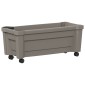 vidaXL Γλάστρα Calypso με Ρόδες Γκρι 79 x 35 x 33 εκ PP