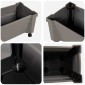 vidaXL Γλάστρα Calypso με Ρόδες Γκρι 79 x 35 x 33 εκ PP