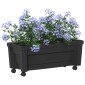 vidaXL Γλάστρα Calypso με Ρόδες Ανθρακί 79 x 35 x 33 εκ PP