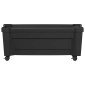 vidaXL Γλάστρα Calypso με Ρόδες Ανθρακί 79 x 35 x 33 εκ PP