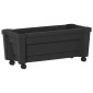 vidaXL Γλάστρα Calypso με Ρόδες Ανθρακί 79 x 35 x 33 εκ PP