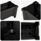 vidaXL Γλάστρα Calypso με Ρόδες Ανθρακί 79 x 35 x 33 εκ PP