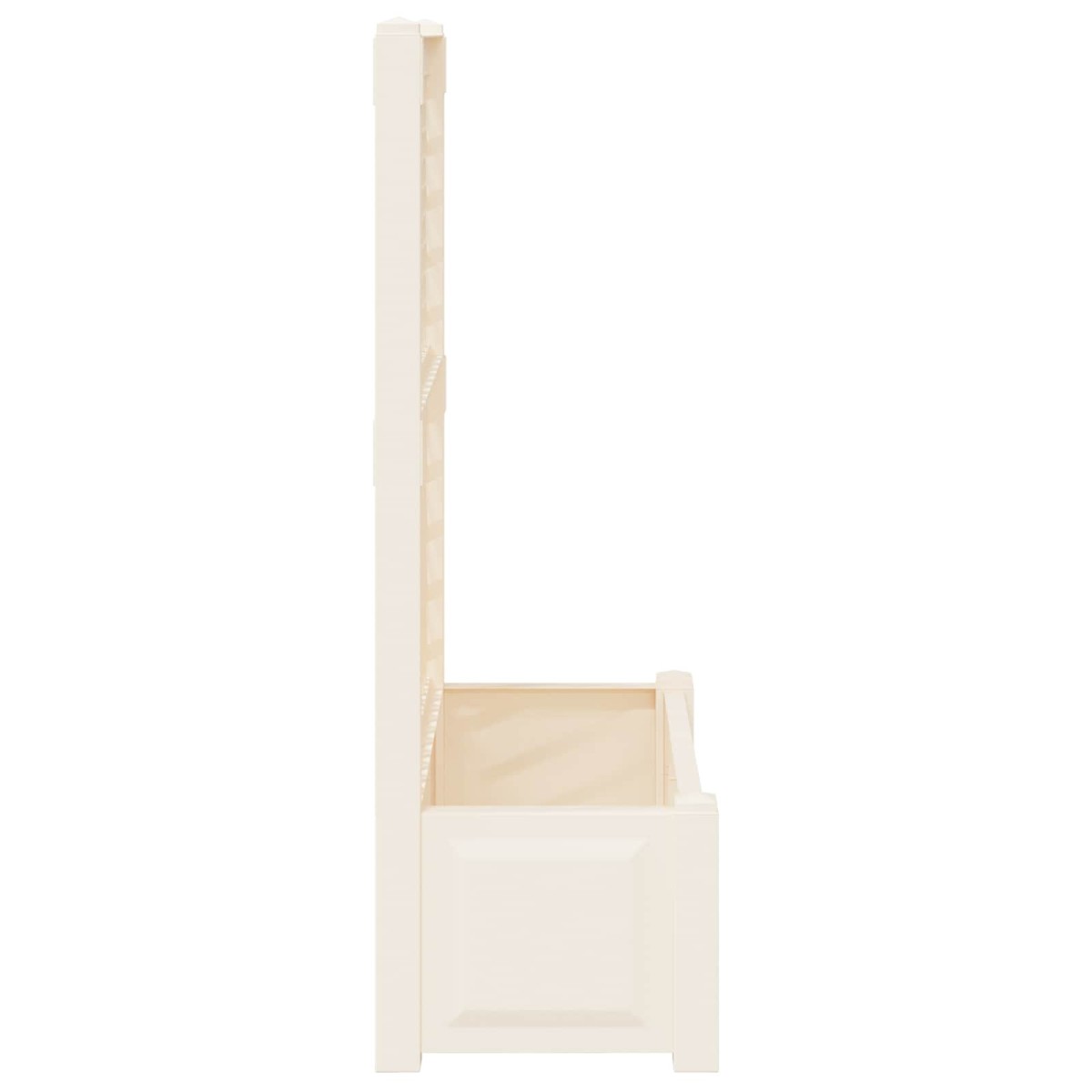 vidaXL Μεγάλη Γλάστρα με Στήριγμα Λευκό 99,5 x 43 x 133,5 εκ PP